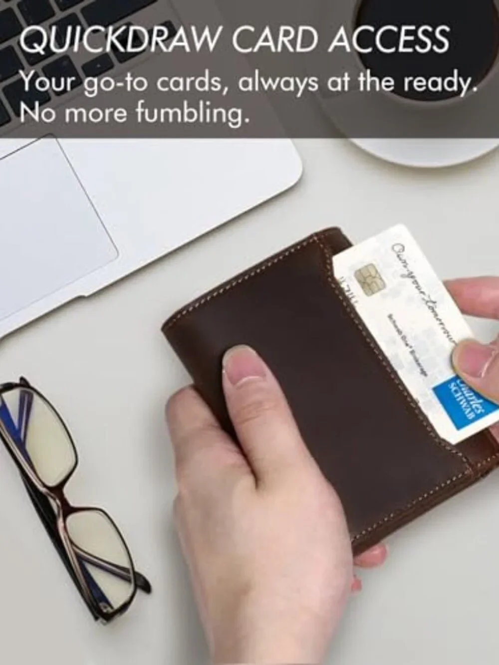 Trifold Leather Wallet for Men RFID Blocking – Mens Trifold Wallet